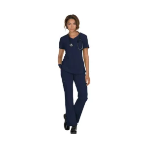 KOI - Casacca - Donna - Navy - Collo con foglie rosse